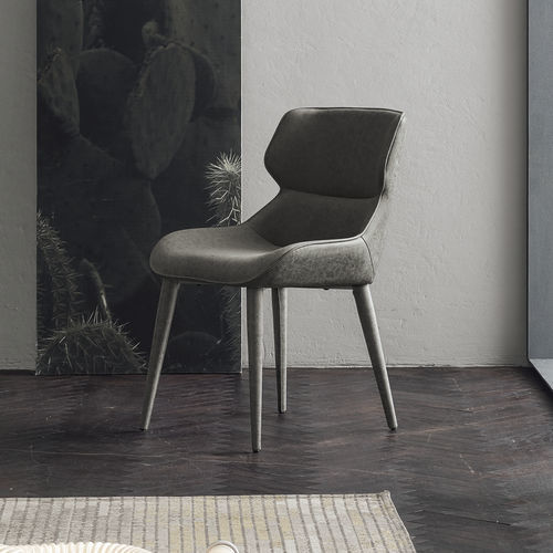 Chaise de salle à manger contemporaine - DETROIT - Target Point - d'intérieur / en tissu / avec piètement en métal