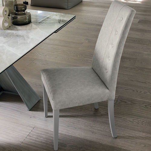 Chaise de salle à manger contemporaine - BELLINZONA  - Target Point - d'intérieur / en tissu / avec piètement en bois laqué
