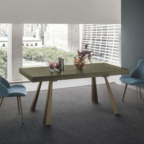 Table contemporaine - GRECALE 180 - Target Point - en stratifié / avec piètement en métal peint / avec piètement en métal brossé