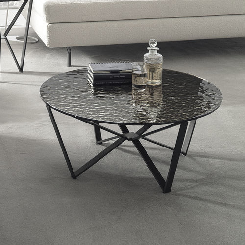 Table basse contemporaine - SPIDER - Target Point - en verre / en grès cérame / avec piètement en métal peint