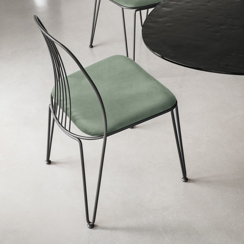 Chaise de salle à manger contemporaine - GRANADA - Target Point - d'intérieur / en tissu / avec piètement en métal