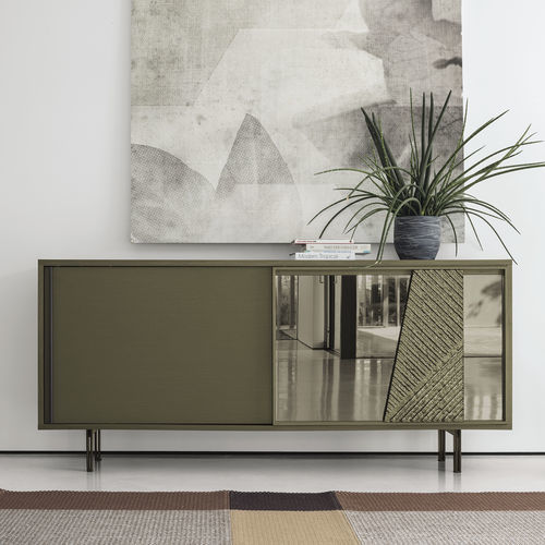 Buffet contemporain - MODUS GLASS - Target Point - stratifié / en verre / à porte coulissante