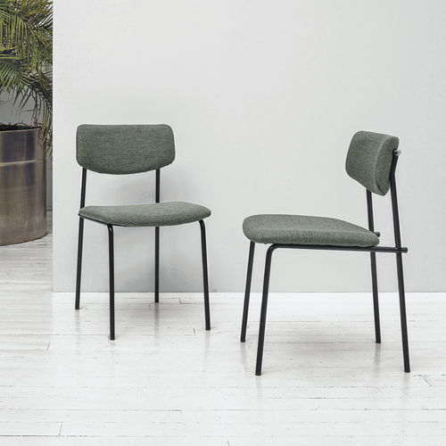 Chaise contemporaine - OSAKA - Target Point - d'intérieur / en tissu / avec piètement en métal peint