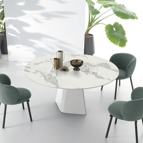Table contemporaine - TAY 135 - Target Point - en grès cérame / avec piètement en métal peint / à rallonge