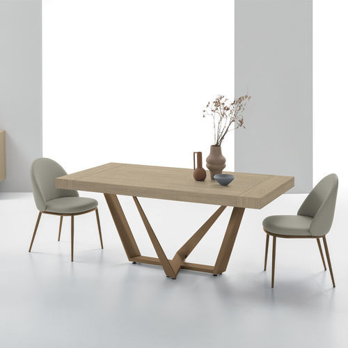 Table à manger contemporaine - APOLLO 180 - Target Point - en stratifié / avec piètement en métal peint / avec piètement en métal brossé