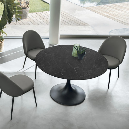 Table à manger contemporaine - JAZZ - Target Point - en grès cérame / en stratifié / avec piètement en métal peint