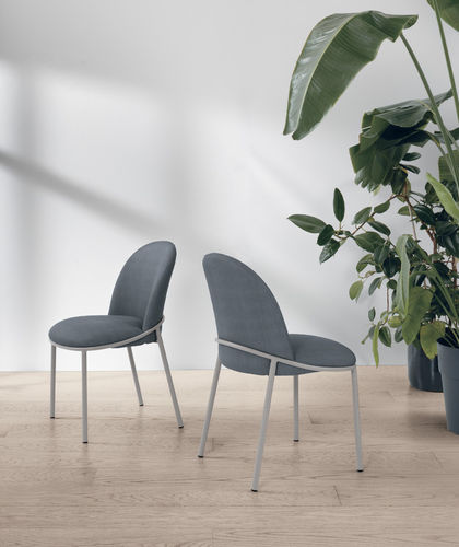 Chaise de salle à manger contemporaine - OFELIA - Target Point - d'intérieur / en tissu / avec piètement en métal peint