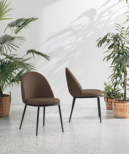 Chaise de salle à manger contemporaine - TULIPANO - Target Point - d'intérieur / en tissu / avec piètement en métal