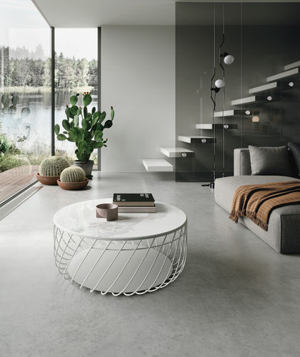 Table basse contemporaine - NEST - Target Point - en verre / en grès cérame / avec piètement en métal