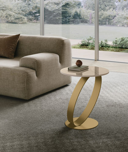 Table d'appoint contemporaine - RING - Target Point - en grès cérame / avec piètement en métal / ronde