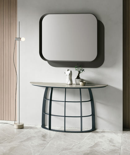 Console contemporaine - COSMOS - Target Point - en verre / en grès cérame / avec piètement en métal peint