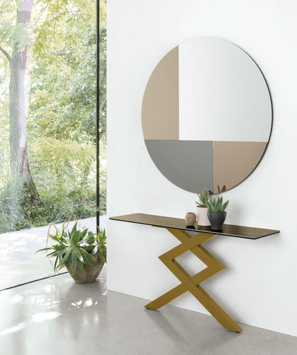 Miroir mural - PATCHWORK - Target Point - contemporain / rond / gris
