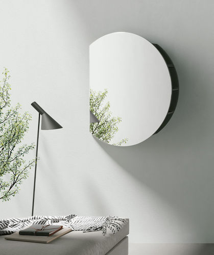 Miroir mural - TOKEN - Target Point - contemporain / en bois laqué / noir