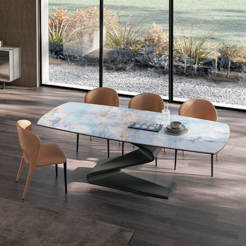 Table design - ZED - Target Point - en bois / en verre / en céramique