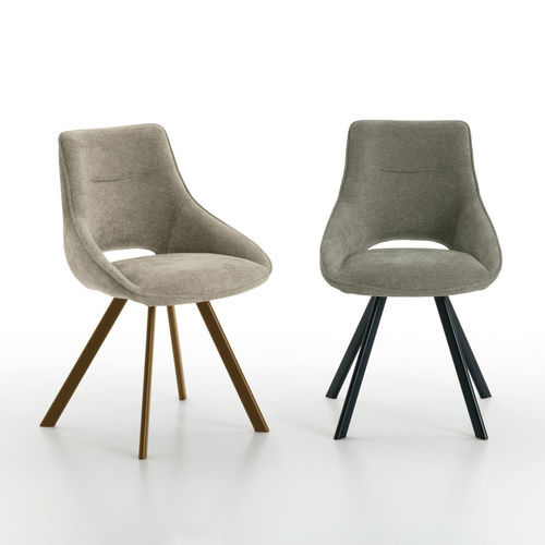 Chaise de salle à manger contemporaine - KUDO - Target Point - d'intérieur / en tissu / avec piètement en métal peint