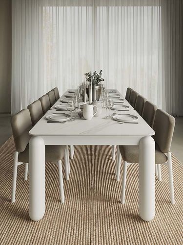 Table à manger contemporaine - THEO BOLD - Target Point - en grès cérame / avec piètement en métal / rectangulaire