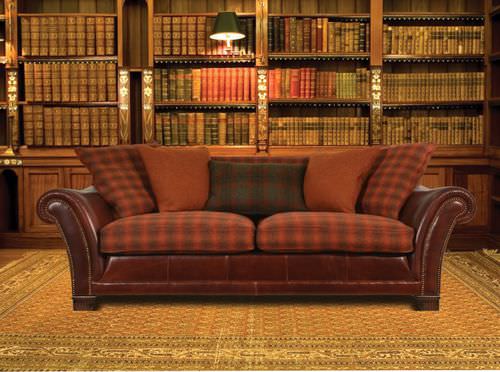 Canapé classique - CARLOWAY II - Tetrad Associates - en tissu / en cuir / multicolore
