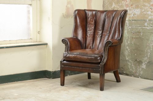 Fauteuil classique - BEARDSLEY - Tetrad Associates - en cuir / en tissu / à oreilles