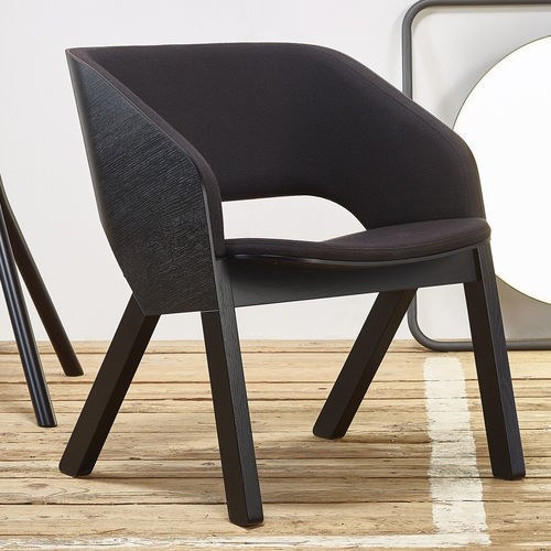 Fauteuil contemporain - Merano - TON a.s. - en tissu / en cuir / en chêne