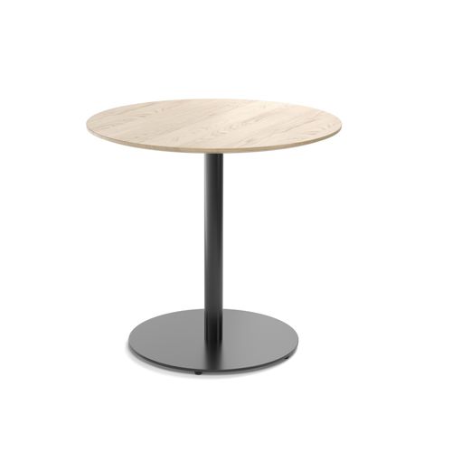 Table bistrot contemporaine - 421 630 - TON a.s. - en chêne / en hêtre / avec piètement en acier