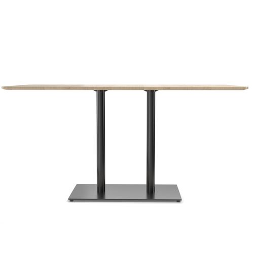 Table bistrot contemporaine - 421 636 - TON a.s. - en chêne / en hêtre / avec piètement en acier