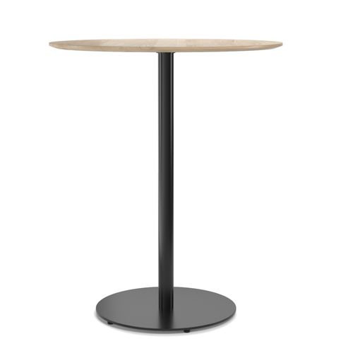 Table bistrot contemporaine - 421 631 - TON a.s. - en chêne / en hêtre / avec piètement en acier