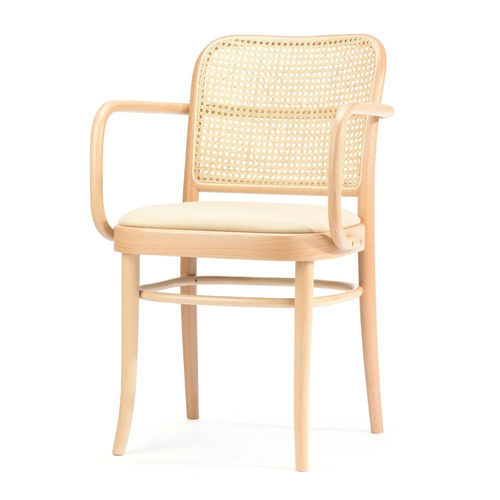 Chaise de salle à manger contemporaine - 811 - TON a.s. - d'intérieur / en cuir / avec piètement en hêtre