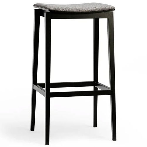 Tabouret de bar contemporain - Stockholm - TON a.s. - en cuir / en tissu / avec piètement en chêne