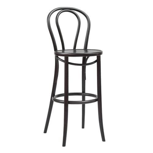 Chaise de bar classique - 18  - TON a.s. - d'intérieur / en hêtre / avec piètement en hêtre