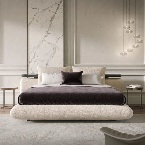 Lit double - ALIANTE - Tonin Casa - contemporain / avec tête de lit tapissée / Fabriqué en Italie