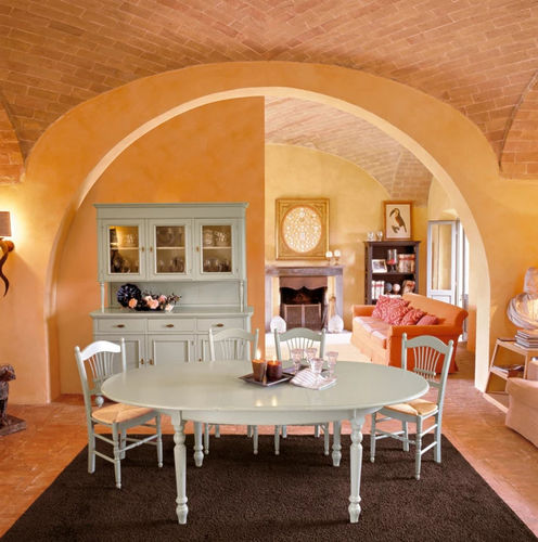 Table à manger classique - APOGEO - Tonin Casa - en bois laqué / avec piètement en bois / ovale