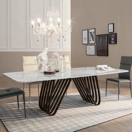 Table à manger contemporaine - ARPA - Tonin Casa - en verre trempé / en céramique / en marbre