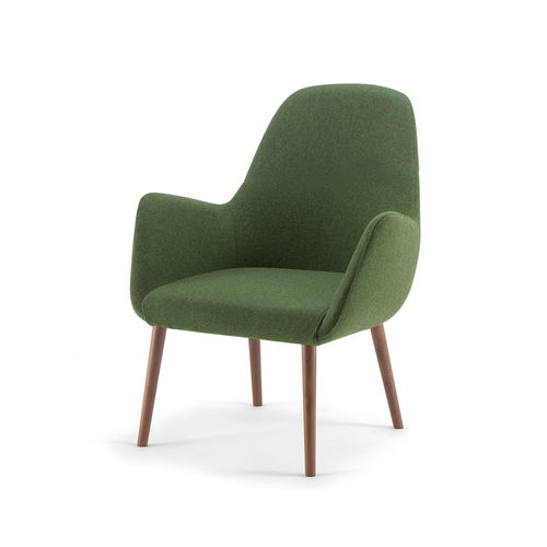 Fauteuil visiteur contemporain - KESY-05HB 100 - Torre - en cuir / en tissu / professionnel