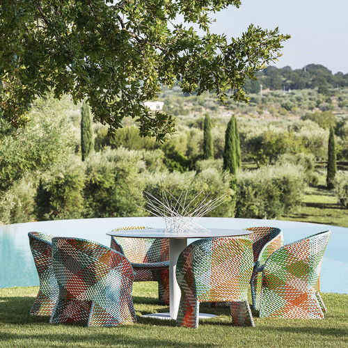 Chaise de jardin contemporaine - MAAT  - Varaschin - de terrasse / en tissu / en fibres synthétiques