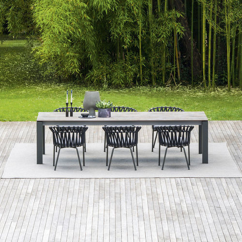 Table à manger à rallonge - DOLMEN - Varaschin - contemporaine / en HPL / avec piètement en aluminium peint