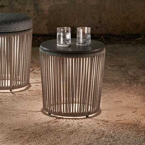 Table d'appoint contemporaine - TIBIDABO - Varaschin - en HPL / en céramique / avec piètement en aluminium peint