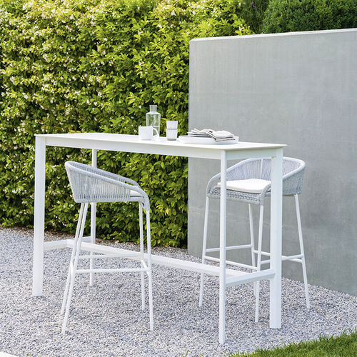 Chaise de bar contemporaine - CRICKET - Varaschin - de jardin / de terrasse / en tissu