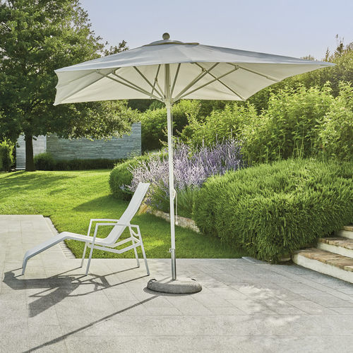 Parasol carré - AMALFI - Varaschin - à mât central / en aluminium peint / en polyester