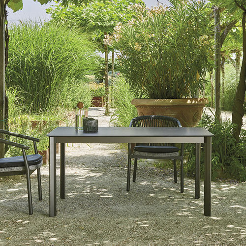 Table à rallonge - System - Varaschin - contemporaine / en HPL / avec piètement en aluminium