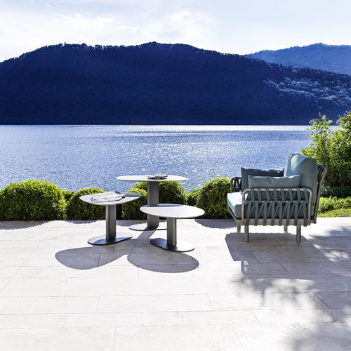 Fauteuil contemporain - Emma Cross - Varaschin - en tissu / en aluminium peint / déhoussable