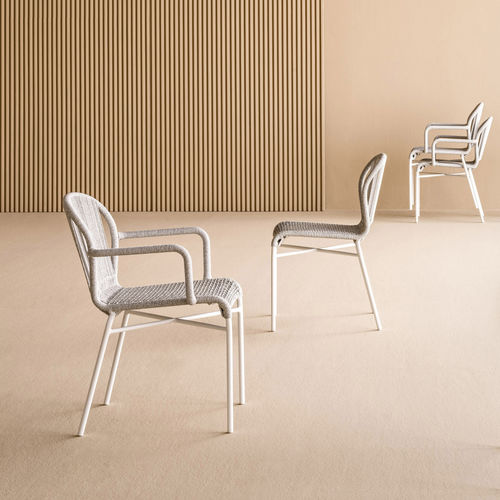 Chaise de jardin avec accoudoirs - CRICKET - Varaschin - contemporaine / de terrasse / pour balcon