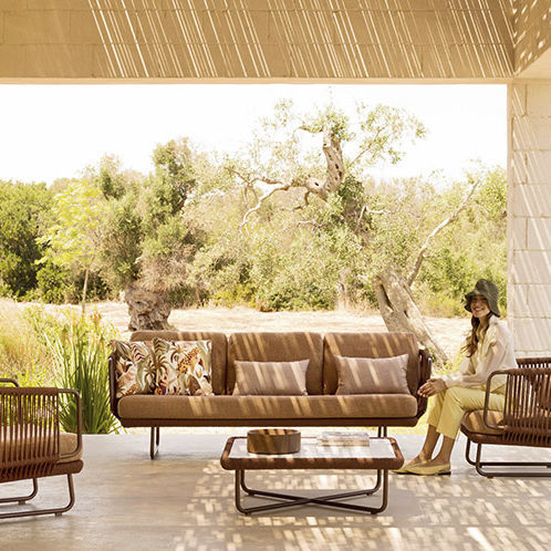 Canapé contemporain - BABYLON  - Varaschin - de jardin / de terrasse / en tissu