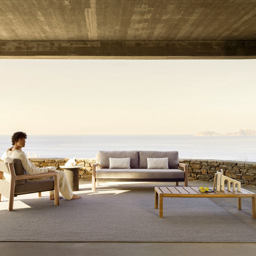 Canapé contemporain - 25742 - Varaschin - d'extérieur / en aluminium / en iroko