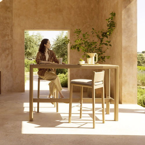 Table mange-debout contemporaine - GIANNA - Varaschin - en bois / avec piètement en bois / rectangulaire