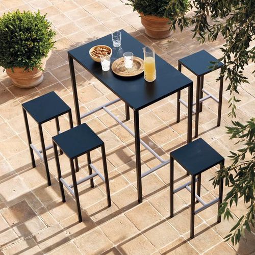 Tabouret de bar classique - SE152 - Vermobil - avec piètement en métal / de jardin