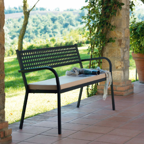 Banc de jardin classique - CH3110 - Vermobil - en métal / avec dossier