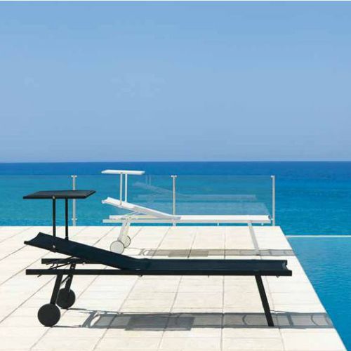 Bain de soleil contemporain - MO414 - Vermobil - en métal / de jardin / à roulettes