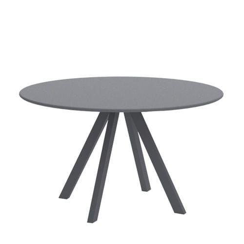 Table à manger contemporaine - DÉSIRÉE - Vermobil - en aluminium / avec piètement en aluminium / ronde