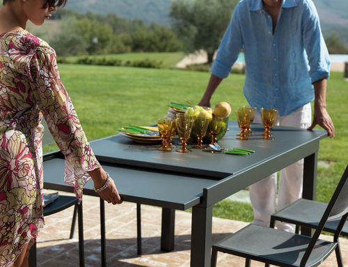 Table contemporaine - SF2801 - Vermobil - en métal / rectangulaire / à rallonge
