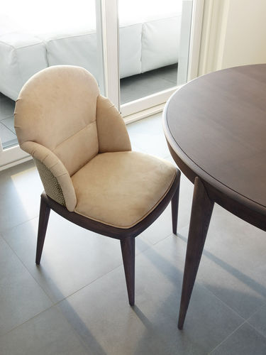Table contemporaine - TOLOMEO  - Volpi - en bois / rectangulaire / ronde